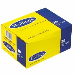 Hollings Dried Pigs Ears, Dog Treat, 20 Pack