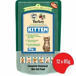 James Wellbeloved Kitten Turkey Complete Wet Food 12x85g