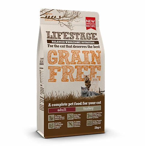 Jollyes Lifestage Cat Grain Free Cat Food, Turkey 2kg 1 Jollyes Lifestage Cat Grain Free Cat Food, Turkey 2kg