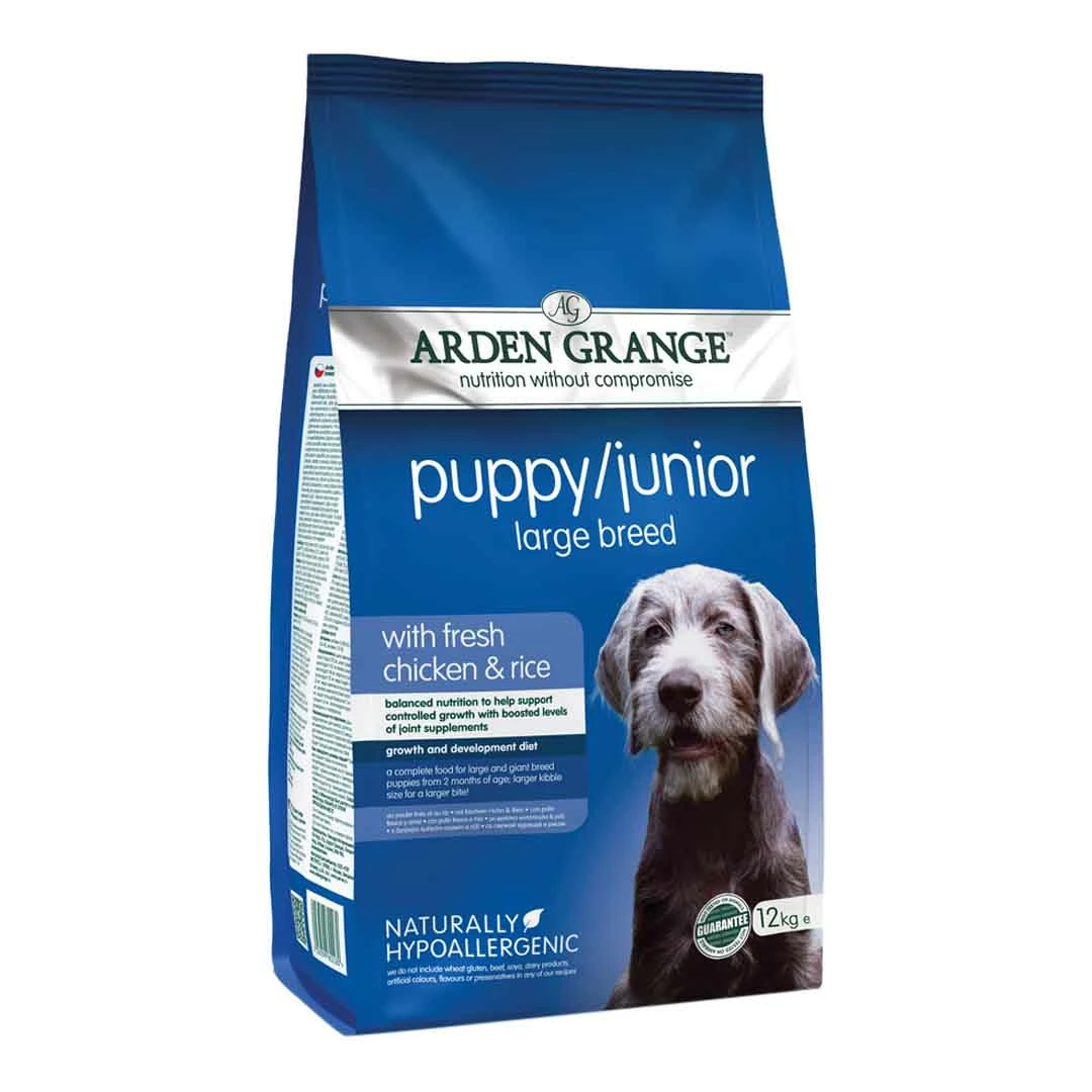 Arden Grange Puppy/Junior Large Breed With Chicken & Rice 12kg 1 Arden Grange Puppy/Junior Large Breed With Chicken & Rice 12kg