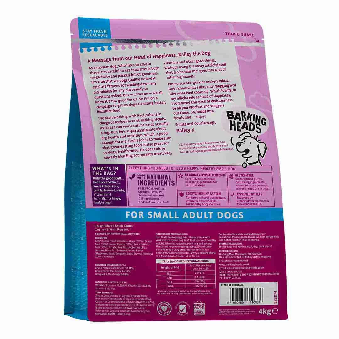 Barking Heads Small Breed Doggylicious Duck 4kg 2 Barking Heads Small Breed Doggylicious Duck 4kg - Image 2