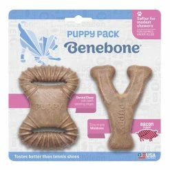 Benebone Puppy Dental Chew/Wishbone Bacon Tiny 2 Pack