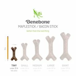 Benebone Puppy Maplestick Zaggler Bacon Tiny 2 Pack 10 Benebone Puppy Maplestick Zaggler Bacon Tiny 2 Pack -Dog Food shop benebone puppy tiny 2 pack durable maplestick bacon stick dimension 1