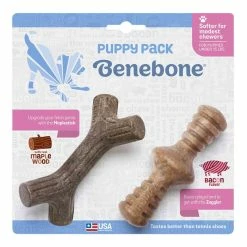 Benebone Puppy Maplestick Zaggler Bacon Tiny 2 Pack