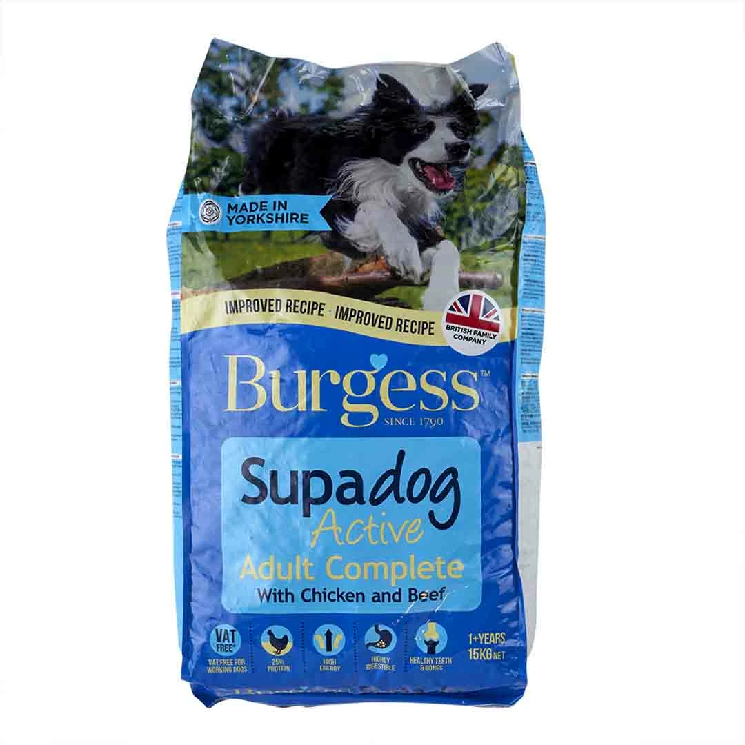 Burgess Complete Active Adult Dog Food With Chicken & Beef 15kg 1 Burgess Complete Active Adult Dog Food With Chicken & Beef 15kg