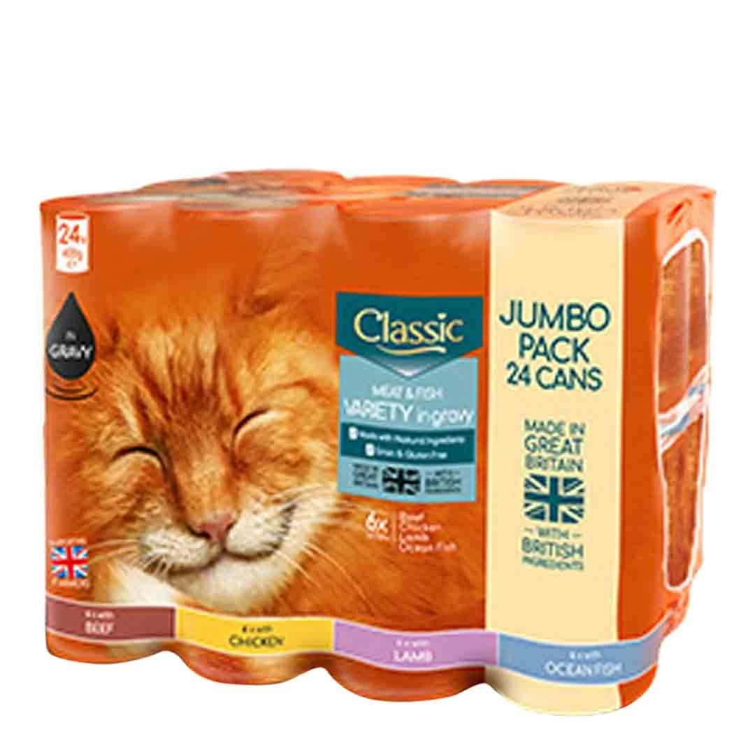 Butchers Butcher's Classic Adult Wet Cat Food Meat And Fish In Gravy, 24 X 400g Cans 1 Butchers Butcher's Classic Adult Wet Cat Food Meat And Fish In Gravy, 24 X 400g Cans