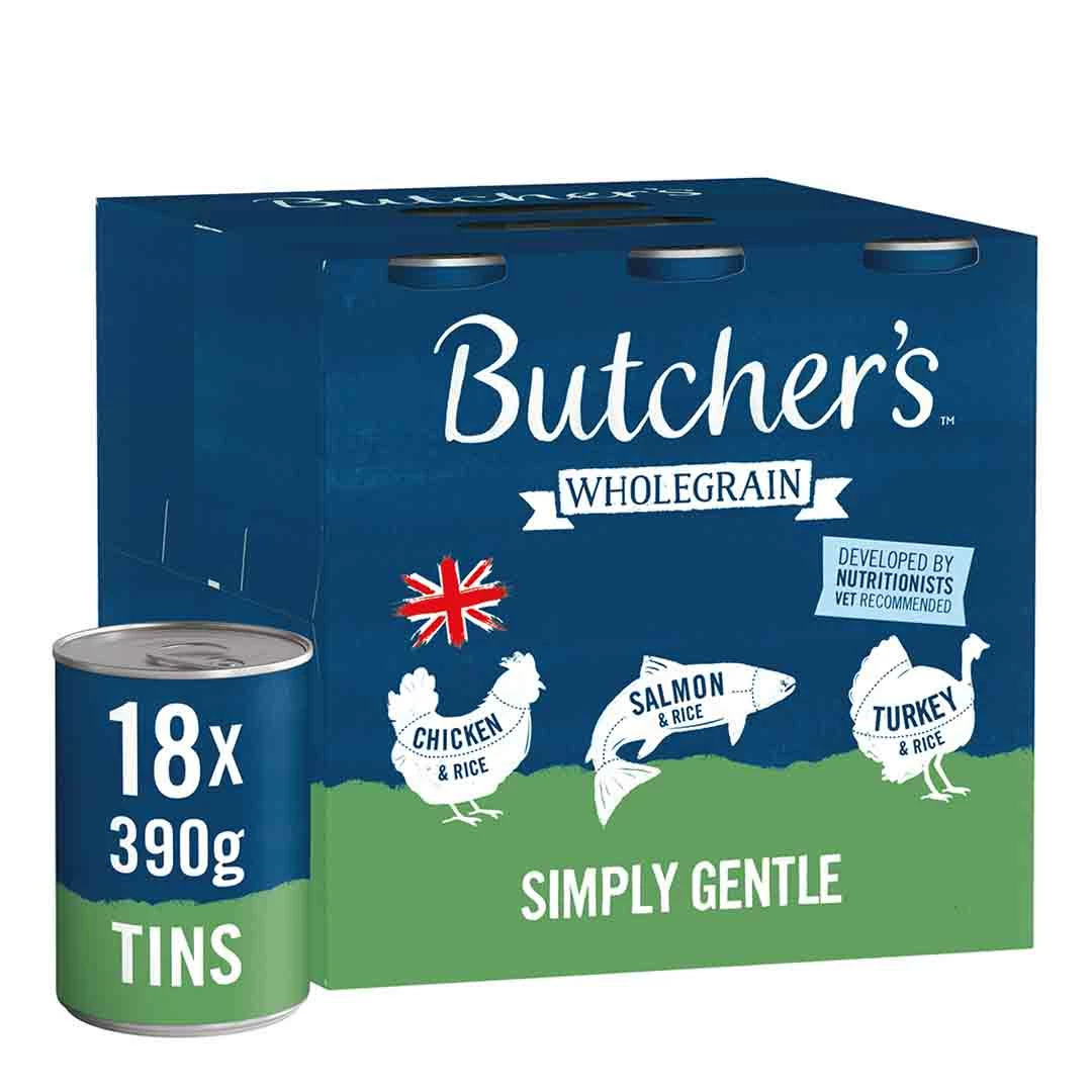 Butchers Butcher's Simply Gentle Dog Food Tins 18x390g 1 Butchers Butcher's Simply Gentle Dog Food Tins 18x390g