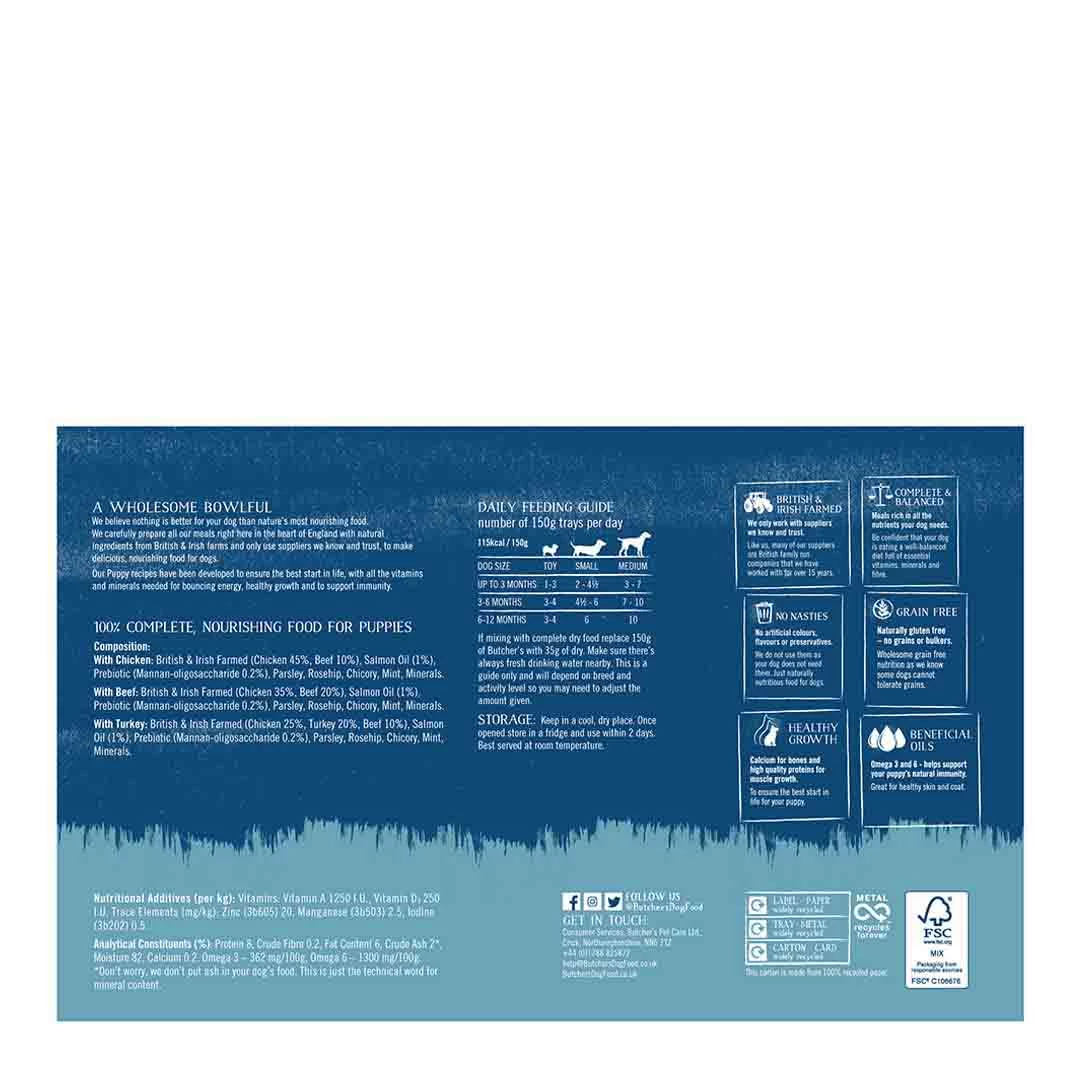 Butchers Butcher's Puppy Perfect Dog Food Trays 24 X 150g 2 Butchers Butcher's Puppy Perfect Dog Food Trays 24 X 150g - Image 2