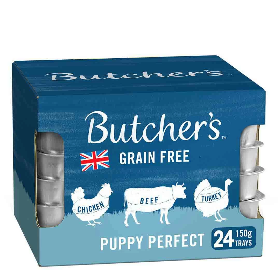 Butchers Butcher's Puppy Perfect Dog Food Trays 24 X 150g 1 Butchers Butcher's Puppy Perfect Dog Food Trays 24 X 150g