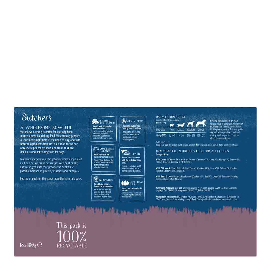 Butchers Butcher's Recipes In Jelly Dog Food Tins 18x400g 3 Butchers Butcher's Recipes In Jelly Dog Food Tins 18x400g - Image 3