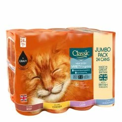 Butchers Butcher's Classic Adult Wet Cat Food Meat And Fish In Gravy Variety Pack Tins 24 X 400g