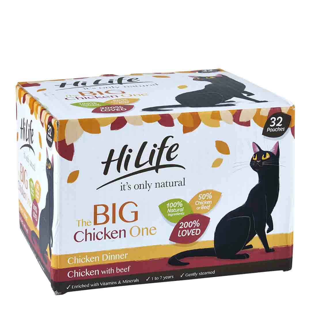 HiLife It's Only Natural Cat Pouch Multipack The Big Chicken One In Jelly 32x70g 2 HiLife It's Only Natural Cat Pouch Multipack The Big Chicken One In Jelly 32x70g - Image 2