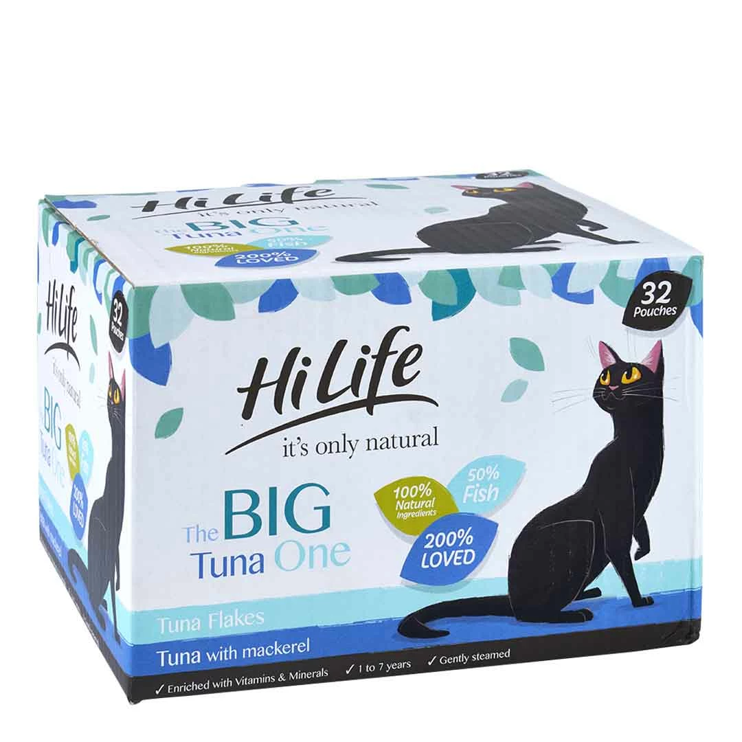 HiLife It's Only Natural Cat Pouch Multipack The Big Tuna One In Jelly 32x70g 2 HiLife It's Only Natural Cat Pouch Multipack The Big Tuna One In Jelly 32x70g - Image 2