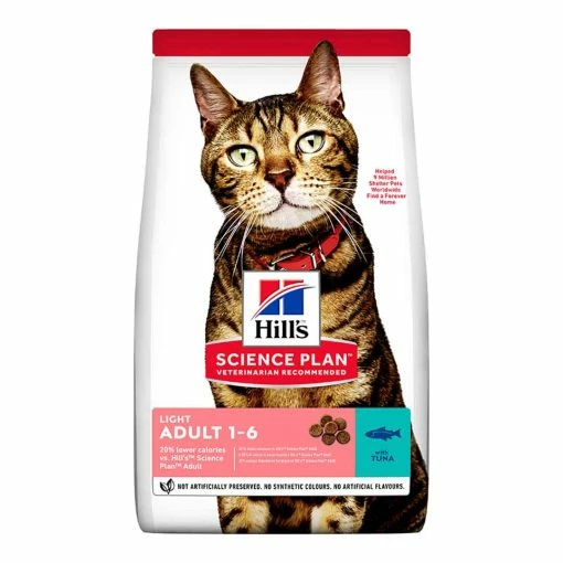 Hills Science Plan Hill's Science Plan Adult Light Dry Cat Food Tuna Flavour 1.5kg 2 Hills Science Plan Hill's Science Plan Adult Light Dry Cat Food Tuna Flavour 1.5kg -Dog Food shop hills adult cat science plan tuna dry kibbles front