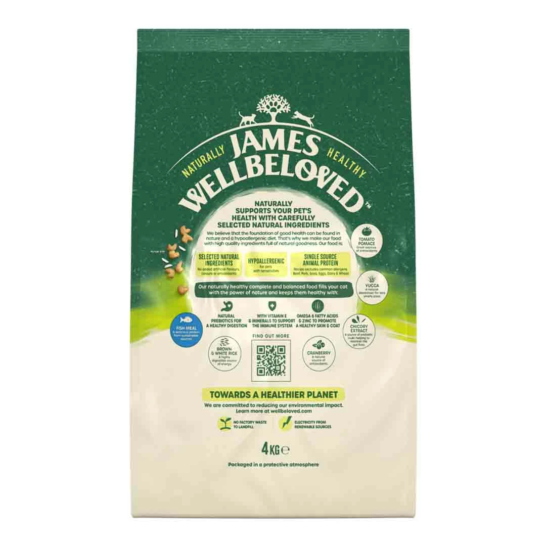James Wellbeloved Dry Adult Cat Food, Rice & Fish, 4kg 2 James Wellbeloved Dry Adult Cat Food, Rice & Fish, 4kg - Image 2