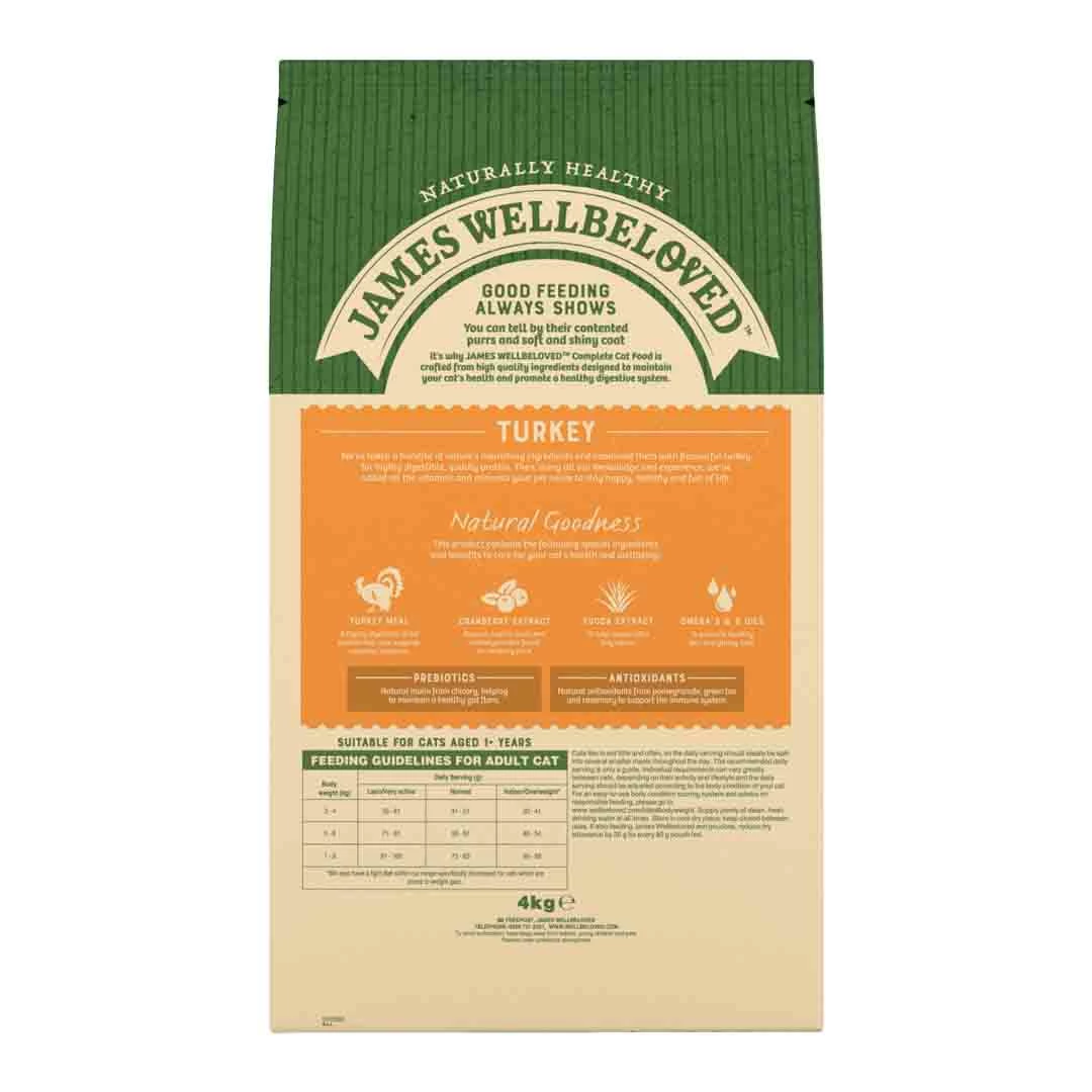James Wellbeloved Adult Dry Cat Food, Turkey & Rice, 4kg 4 James Wellbeloved Adult Dry Cat Food, Turkey & Rice, 4kg - Image 4
