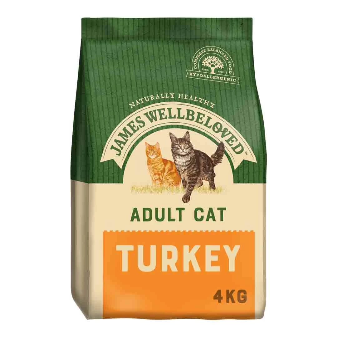 James Wellbeloved Adult Dry Cat Food, Turkey & Rice, 4kg 1 James Wellbeloved Adult Dry Cat Food, Turkey & Rice, 4kg