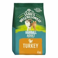 James Wellbeloved Adult Dry Cat Food, Hairball Turkey, 4kg