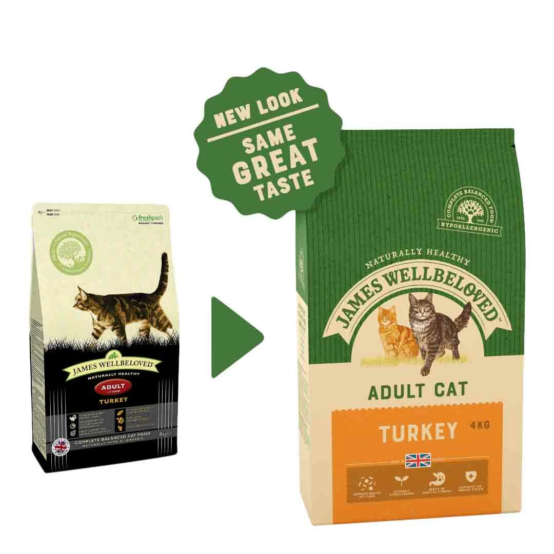 James Wellbeloved Adult Dry Cat Food, Turkey & Rice, 4kg 5 James Wellbeloved Adult Dry Cat Food, Turkey & Rice, 4kg - Image 5