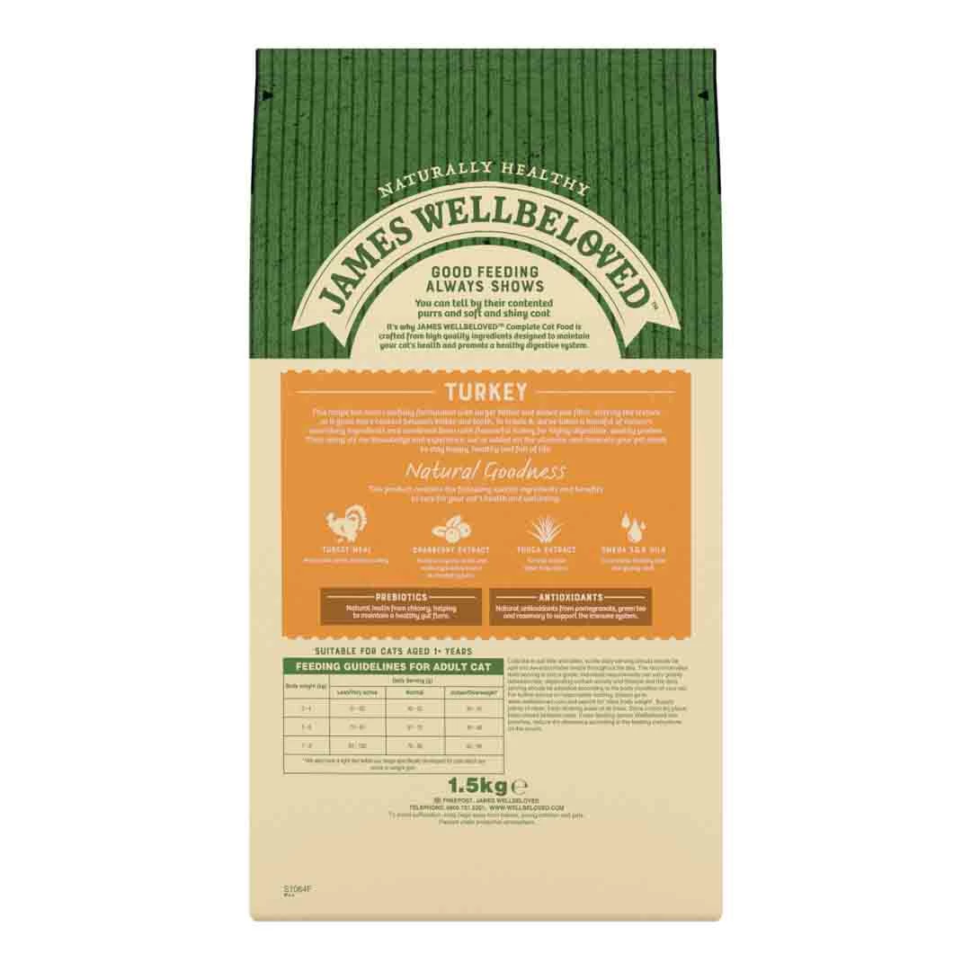 James Wellbeloved Adult Dry Cat Food, Oral Health, Turkey 1.5kg 4 James Wellbeloved Adult Dry Cat Food, Oral Health, Turkey 1.5kg - Image 4