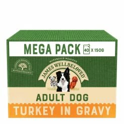James Wellbeloved Adult Turkey Gravy Dog Food Pouch 40x150g