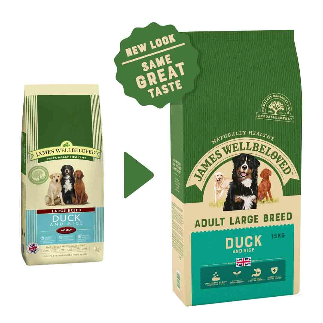 James Wellbeloved Dog Large Breed Adult Duck & Rice 15kg 2 James Wellbeloved Dog Large Breed Adult Duck & Rice 15kg - Image 2
