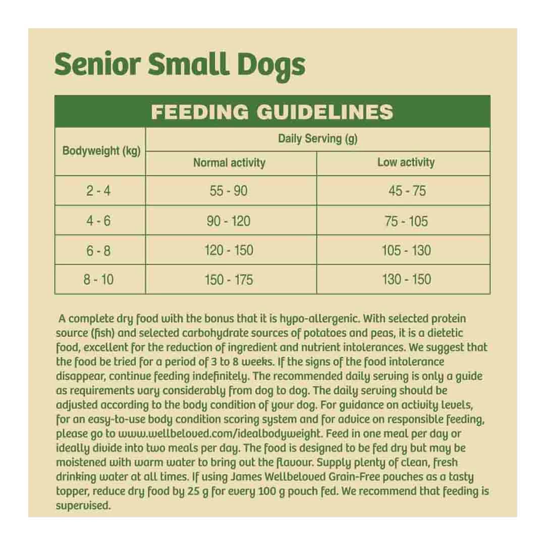 James Wellbeloved Senior Small Breed Fish & Vegetable Grain Free 1.5kg 7 James Wellbeloved Senior Small Breed Fish & Vegetable Grain Free 1.5kg - Image 7