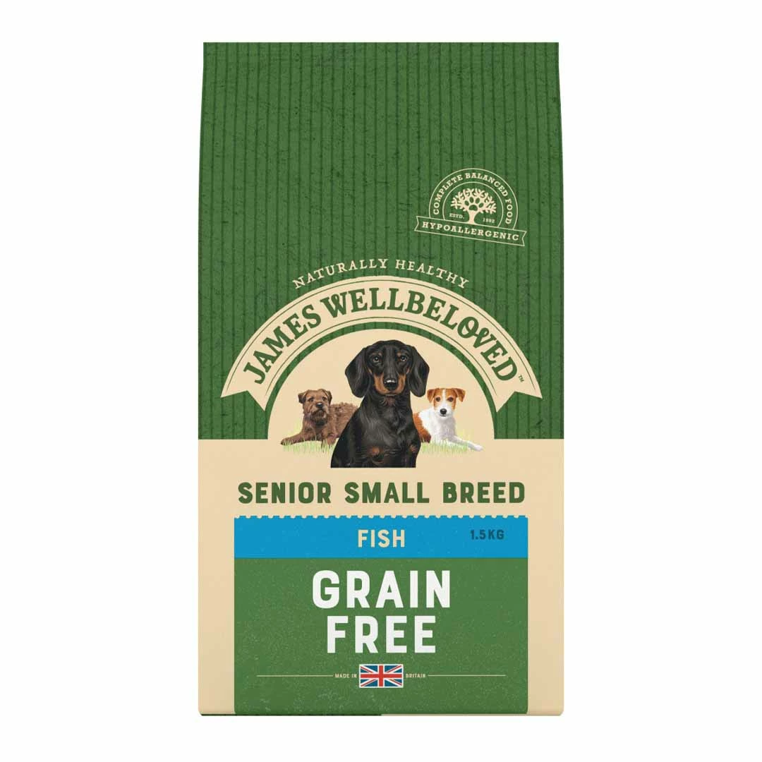 James Wellbeloved Senior Small Breed Fish & Vegetable Grain Free 1.5kg 1 James Wellbeloved Senior Small Breed Fish & Vegetable Grain Free 1.5kg