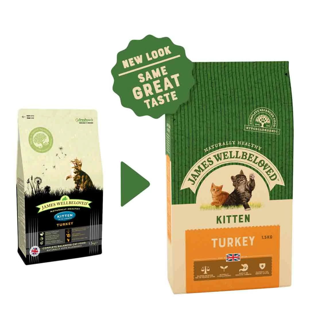 James Wellbeloved Kitten Dry Food, Turkey & Rice, 1.5kg 3 James Wellbeloved Kitten Dry Food, Turkey & Rice, 1.5kg - Image 3