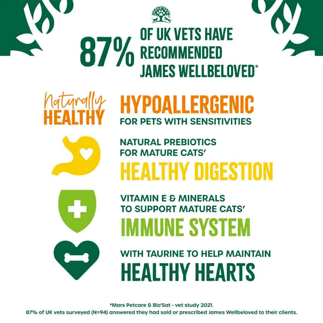 James Wellbeloved Dry Cat Food For Seniors, Turkey & Rice, 1.5kg 4 James Wellbeloved Dry Cat Food For Seniors, Turkey & Rice, 1.5kg - Image 4