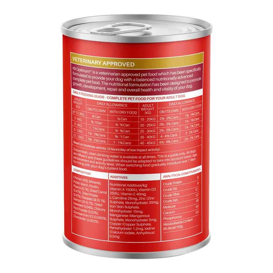K9 Optimum K9 Adult Chicken Can 12x390g 2 K9 Optimum K9 Adult Chicken Can 12x390g - Image 2