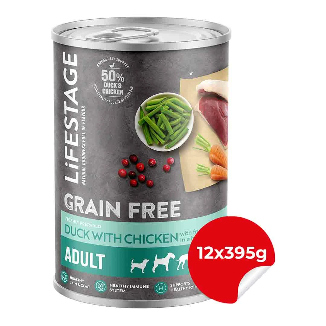 Lifestage Duck And Chicken With Vegetables Dog Food Cans 12x390g 2 Lifestage Duck And Chicken With Vegetables Dog Food Cans 12x390g - Image 2