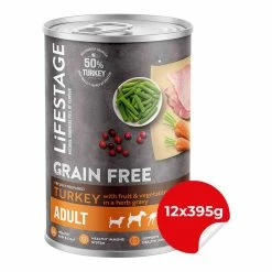 Lifestage Turkey With Fruit And Vegetables Dog Food Cans 12x390g