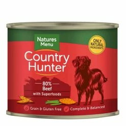Natures Menu Country Hunter Beef Can Superfoods Dog Food 6x600g