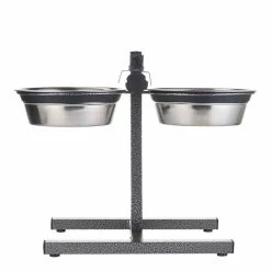 Petface Stainless Steel Silent Double Diner Medium Food Bowl 7 Petface Stainless Steel Silent Double Diner Medium Food Bowl -Dog Food shop nobby bowl pet stand adjustable diner bar
