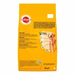 Pedigree Vital With Beef And Vegetables 12kg 6 Pedigree Vital With Beef And Vegetables 12kg -Dog Food shop pedigree adult dog beef vegetable back 1