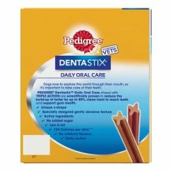 Pedigree Dentastix Daily Adult Large Dog Dental Treats 105 Sticks 10 Pedigree Dentastix Daily Adult Large Dog Dental Treats 105 Sticks -Dog Food shop pedigree dentastix daily oral care sticks back