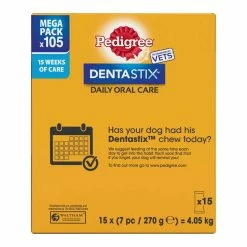 Pedigree Dentastix Daily Adult Large Dog Dental Treats 105 Sticks 9 Pedigree Dentastix Daily Adult Large Dog Dental Treats 105 Sticks -Dog Food shop pedigree dentastix daily oral care sticks side 2