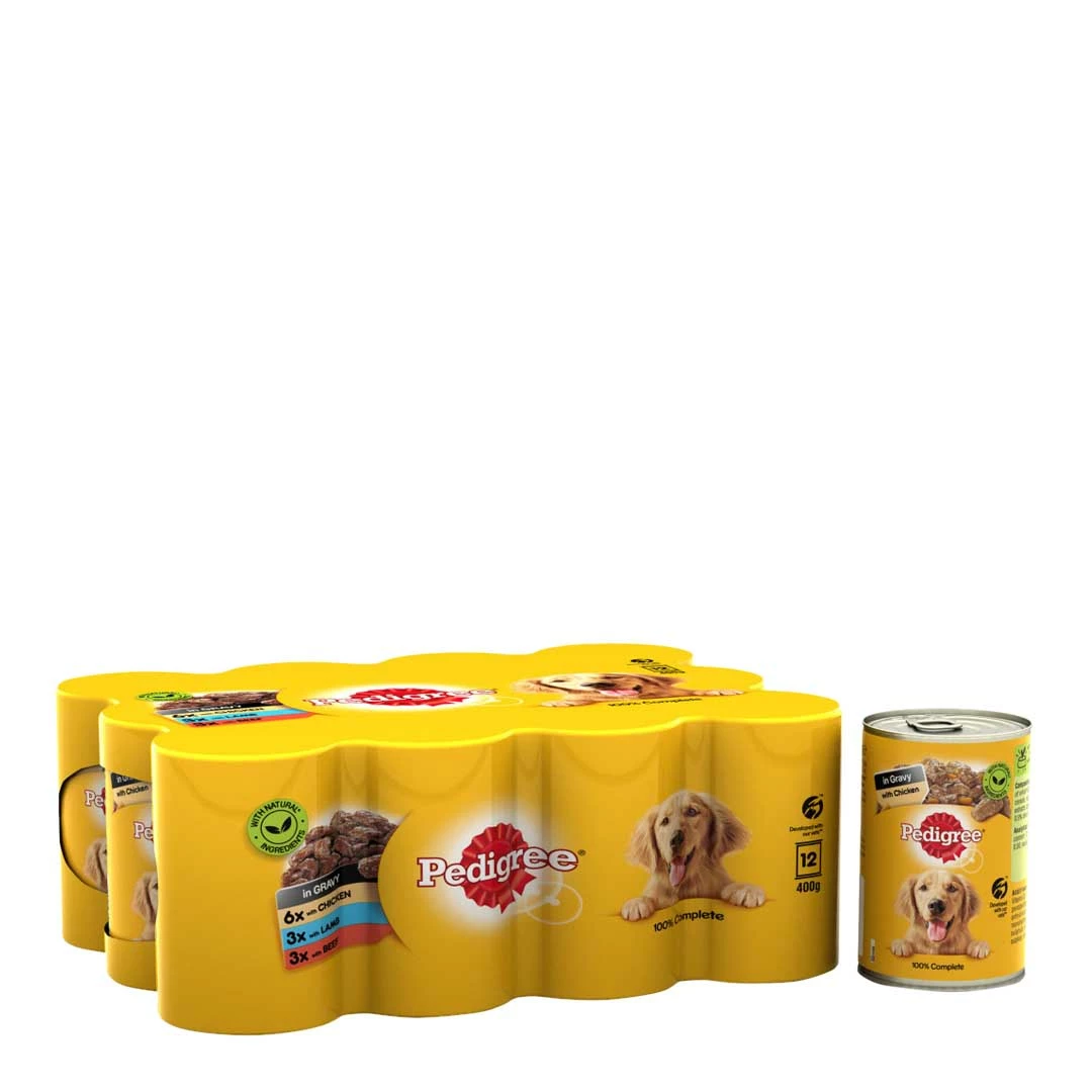 Pedigree Dog Tins Mixed Meat Selection In Gravy 12 X 400g 1 Pedigree Dog Tins Mixed Meat Selection In Gravy 12 X 400g