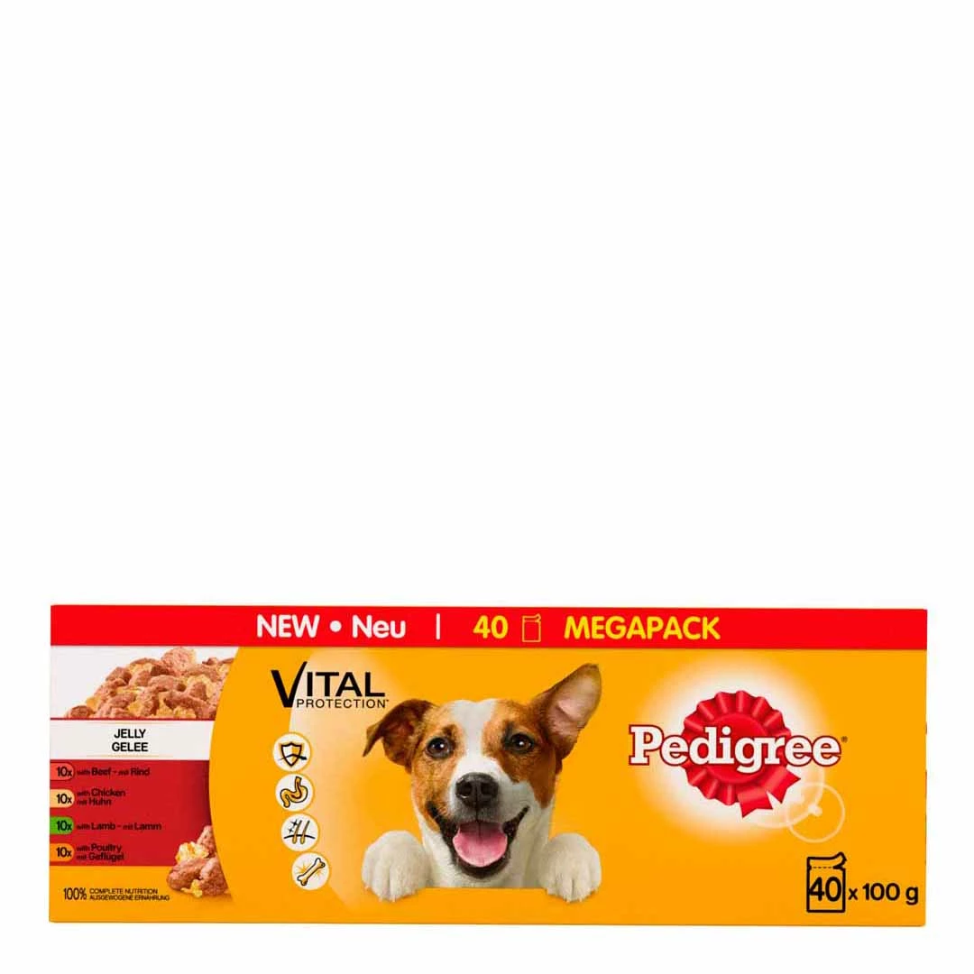 Pedigree Dog Pouches In Jelly 40x100g 1 Pedigree Dog Pouches In Jelly 40x100g