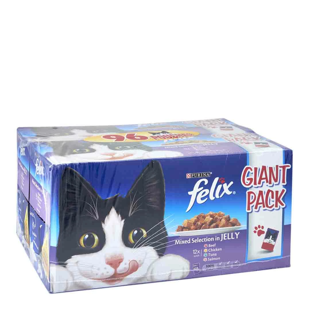 Felix Mixed Selection Cat Food 96x100g 2 Felix Mixed Selection Cat Food 96x100g - Image 2