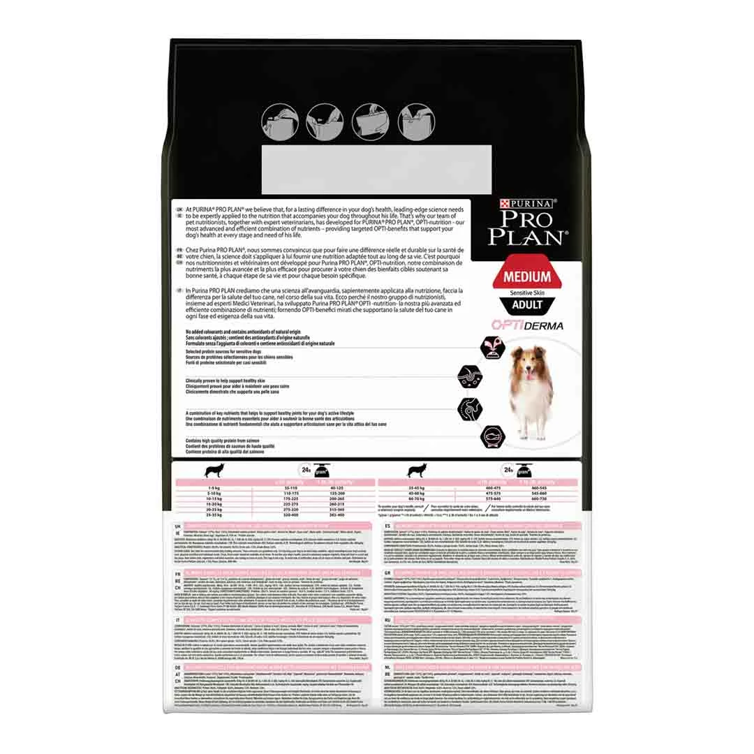 Pro Plan Dog Medium Sensitive Skin Salmon 3kg 2 Pro Plan Dog Medium Sensitive Skin Salmon 3kg - Image 2