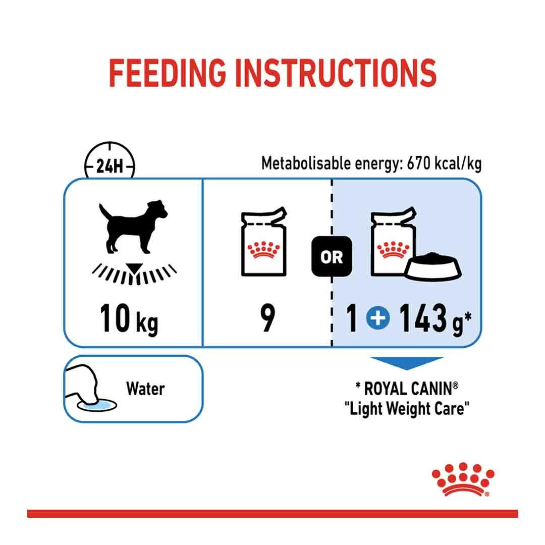 Royal Canin Light Weight Care Wet Pouches Adult Dog Food 12x85g 4 Royal Canin Light Weight Care Wet Pouches Adult Dog Food 12x85g - Image 4