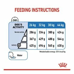 Royal Canin Maxi Adult Light Weight Care 3kg 9 Royal Canin Maxi Adult Light Weight Care 3kg -Dog Food shop royal canin light weight care maxi kibble feeding table