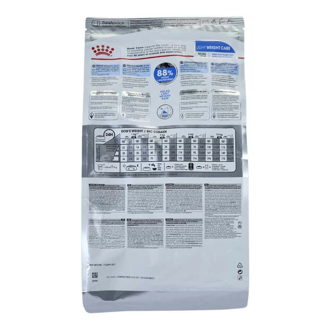 Royal Canin Mini Light Weight Care Adult Dry Dog Food 3kg 2 Royal Canin Mini Light Weight Care Adult Dry Dog Food 3kg - Image 2