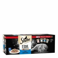 Dog Food shop -Dog Food shop sheba cats fine flakes in gravy fish salmon whitefish tuna cod back 40x85g