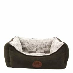 Snug & Cosy Novara Brown Rectangular Dog Bed, 42 Inch