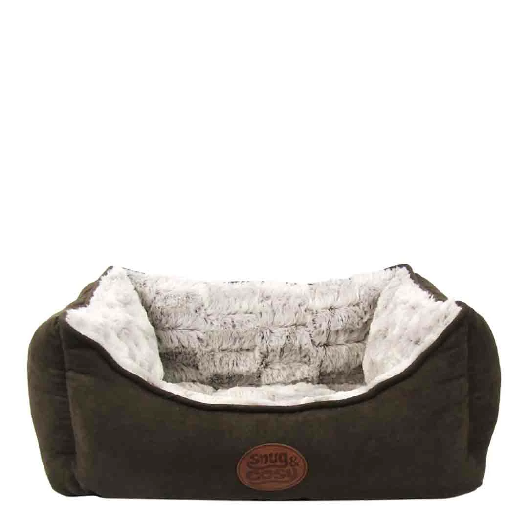 Snug & Cosy Novara Brown, Rectangular Dog Bed, 36 Inch 1 Snug & Cosy Novara Brown, Rectangular Dog Bed, 36 Inch