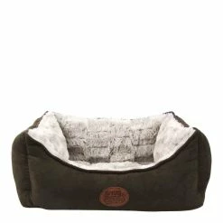 Snug & Cosy Novara Brown Rectangular Dog Bed, 30inch