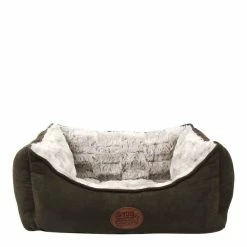 Snug & Cosy Novara Brown Rectangular Dog Bed, 25 Inch